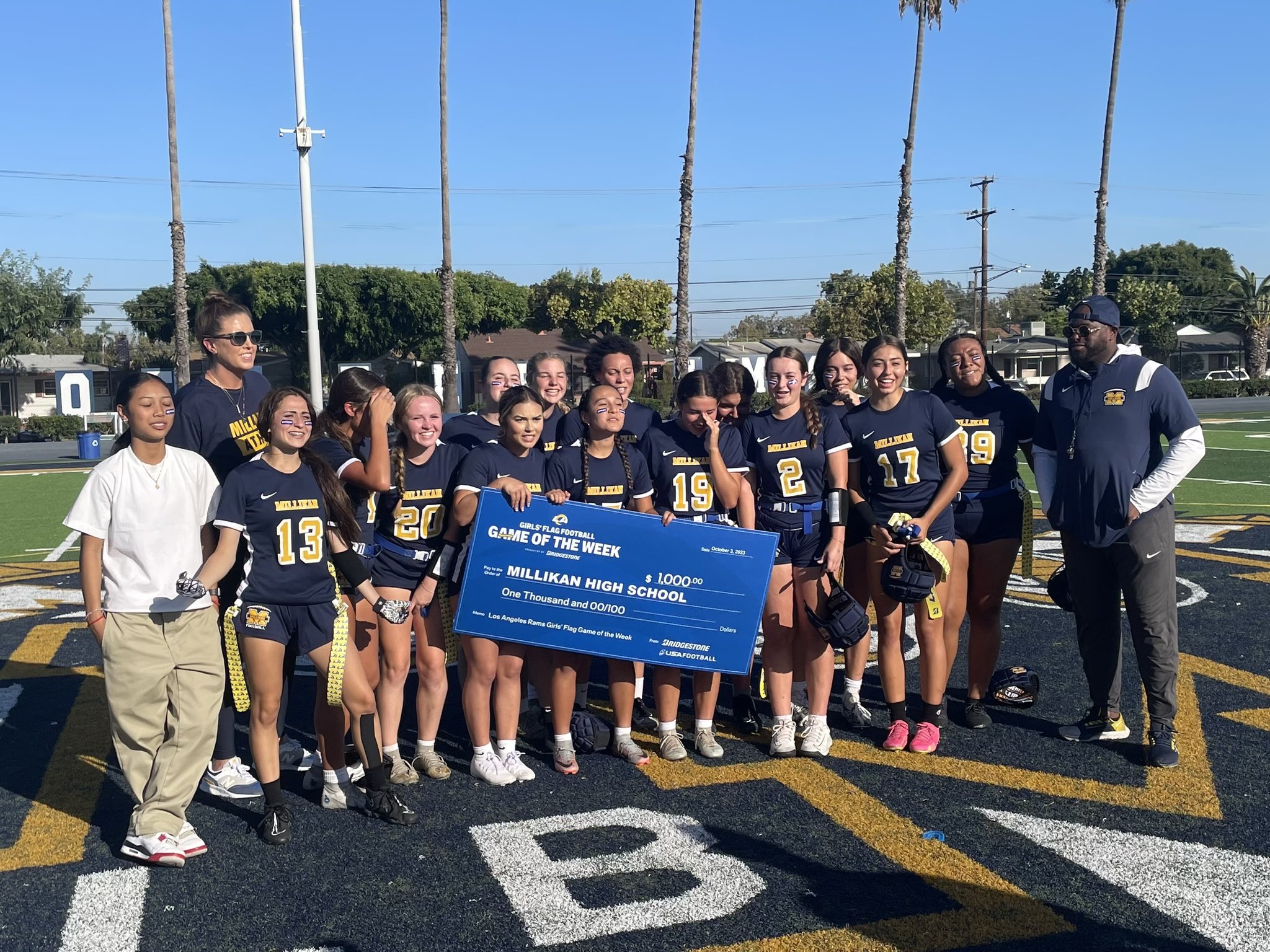 Flag Football Millikan Edges Lakewood in Defensive Battle